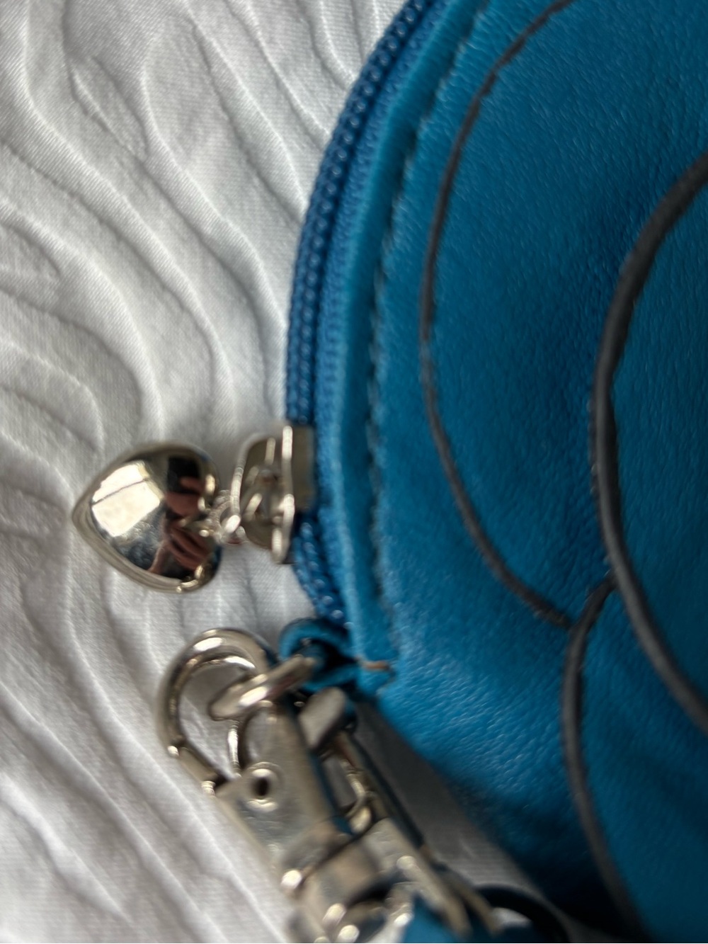 Teal Floral Crossbody Wristlet Bag - Picture 5 of 8